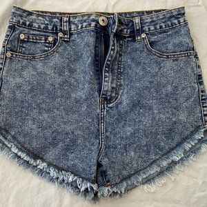 Seductions FD High Waisted Jean Shorts (Size 7)